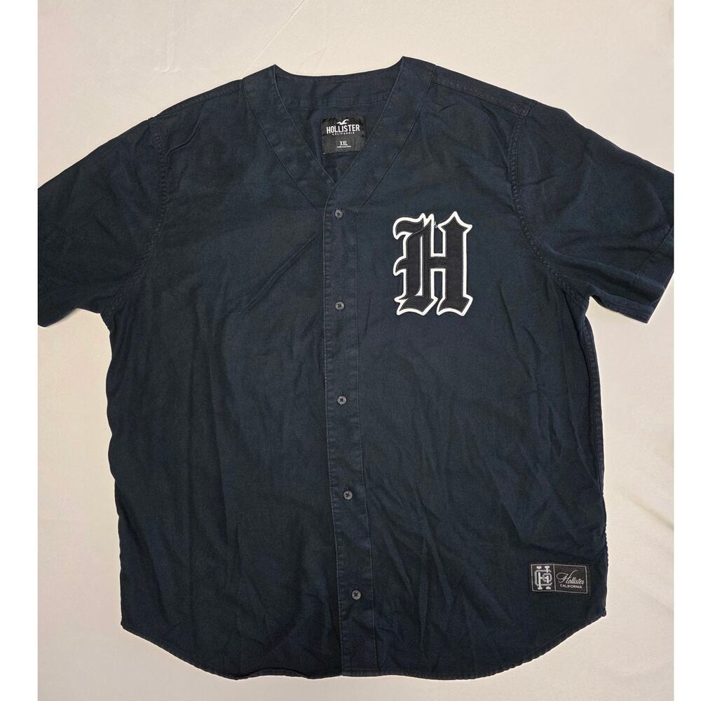 Hollister short-sleeve button-front baseball jersey Size XXL